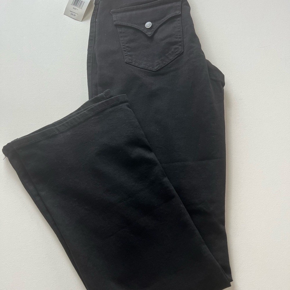 NWT Women's YMI Los Angeles Mid-Rise Boot Cut Black Denim Jeans 7/28 31" Inseam